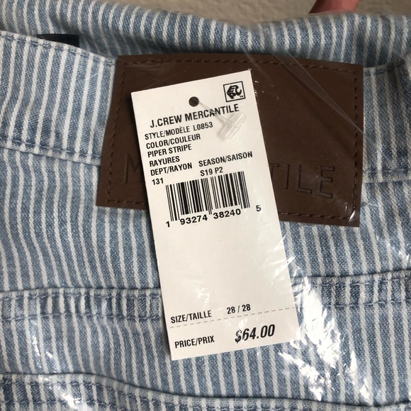 New J Crew Striped denim Jeans Size Size 28 - Picture 3 of 5